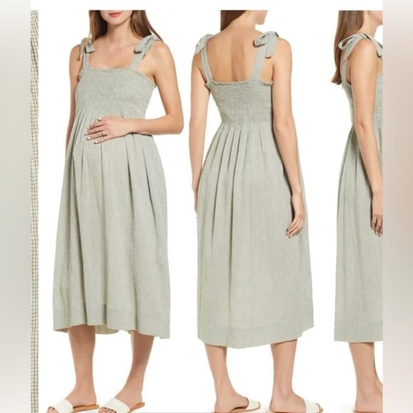 Hatch Dresses & Skirts - Hatch Margaux Dress in Sage Gingham